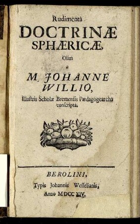 Rudimenta Doctrinæ Sphaericæ