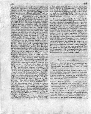 Fünf närrische Jahre, oder Fiorella’s freundliche Insel, Roman für die Einen, Geschichte (?) für die Andern. 2 Theile mit einem Kupfer. Leipzig, im Joachimschen literarischen Magazin. VIII. 142 und wieder 142 S. 8