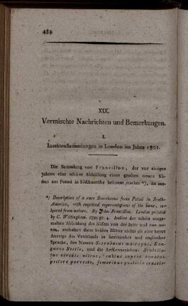 XIX. Vermischte Nachrichten und Bemerkungen.