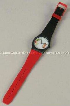 Armbanduhr mit AGFA-Werbeaufdruck