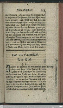 Das VII. Hauptstück. Von Chili