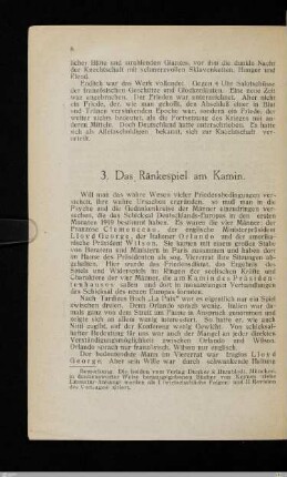 3. Das Ränkespiel am Kamin