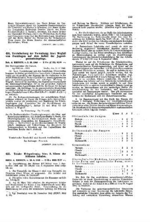 Totaler Kriegseinsatz; hier: 8. Klasse der Höheren Schulen : [Amtliche Erlasse] ; [Amtlicher Teil]