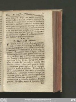 Cap. IV. De Classibus & Centuriis.