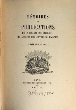 Mémoires et publications. 5. 1856/57 (1858)