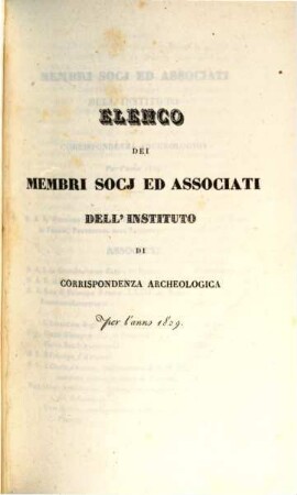 Bullettino dell'Instituto di Corrispondenza Archeologica = Bulletin de l'Institut de Correspondence Archéologique, 1829