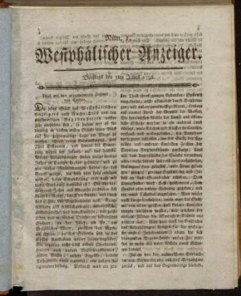 Num. 1. Dienstags den 3ten Julius 1798. Num. 5. Dienstags den 17ten Julius 1798.