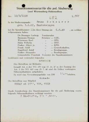 Scheurer, Franz