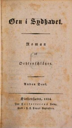 Øen i Sydhavet : Roman, 2