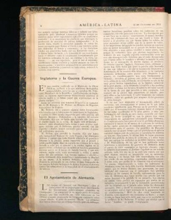 Inglaterra y la Guerra Europea.