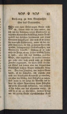 43-70, Anhang zu dem Briefwechsel über das Geniewesen