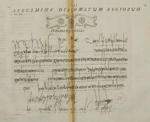 II. Specimina Diplomatum Regiorum.