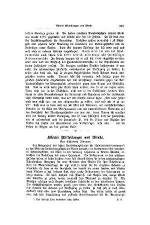 Allerlei Mitteilungen und Winke