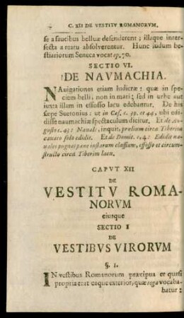 Caput XII. De Vestitu Romanorum