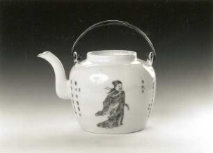 Teekännchen (China, E. 19. Jh.; Porzellan, Aufglasurmalerei; Höhe 8,5 cm; Staatliche Kunstsammlungen Dresden (SKD)