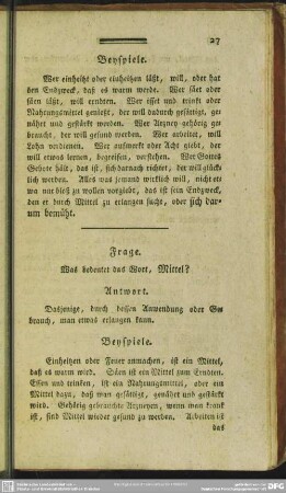 Frage. Was bedeutet das Wort. Mittel?