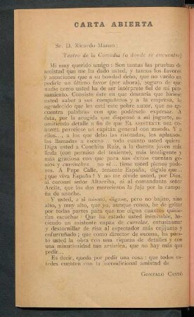 Carta abierta