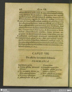 Caput VIII. De effectu inventarii solennis