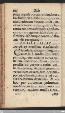 Articulus IV. De usu & neceßitate circulationis