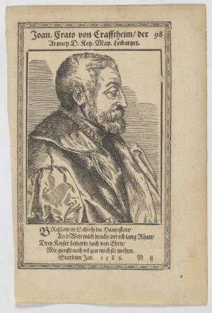 Bildnis des Joan. Crato von Crafftheim