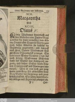 XCII. Margaretha und XCIII. Olaus V.