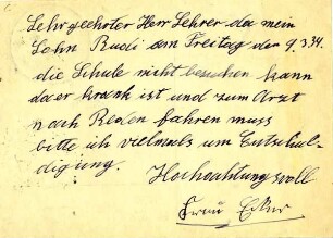 Sehr geehrter Herr Lehrer