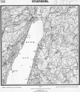 735 Starnberg [Topographische Karte von Bayern 1:25.000 (Positionsblätter)]