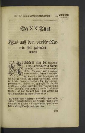 Der XX. Titul.