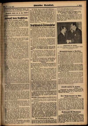 Zweite Ausgabe vom Freitag, den 15. Juni 1934.