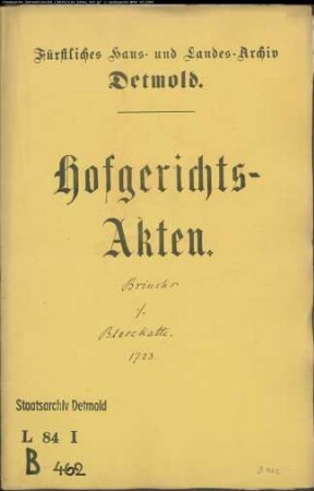 Brincks, Kath. Margarete in Hagen gegen Heinrich Bartold Blasekatte und Bürgermeister Nolting in Lage