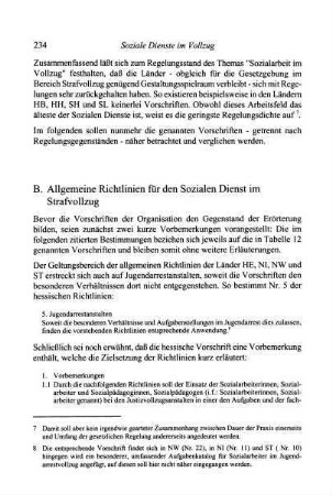 234-249, B. Allgemeine Richtlinien für den Sozialen Dienst im Strafvollzug