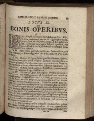 Locus IX. De Bonis Operibus