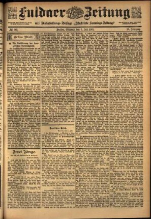 Erste Ausgabe vom Mittwoch, den 03. Juli 1901.
