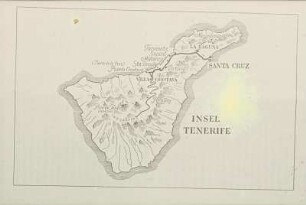 Kartenmaterial für Diavorträge. Reproduktion einer Karte von Teneriffa