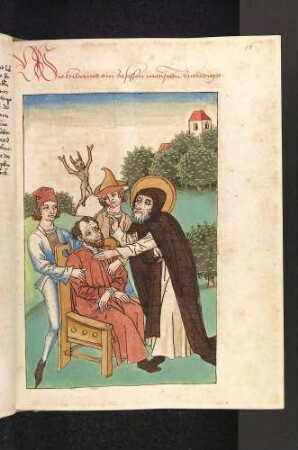 Hilarion treibt den Teufel aus einem besessenen Mensch aus.