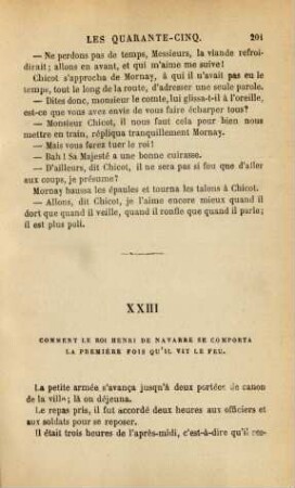 XXII. Comment le roi Henri de Navarre se comporta la premiére fois qu'il vit le feu