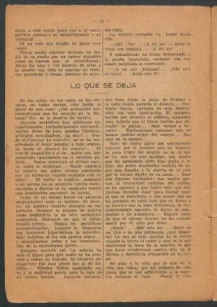 Lo que se deja