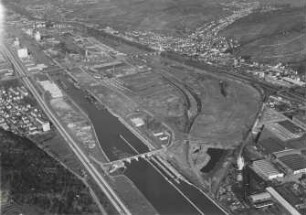 Luftaufnahme Staustufe Obertürkheim