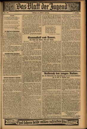 Zweite Ausgabe vom Mittwoch, den 11. Oktober 1933.