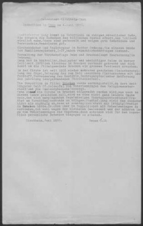 Owen-Brucken: Inspektionsbericht 1930