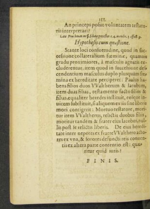 Hypothesis cum quaestione.