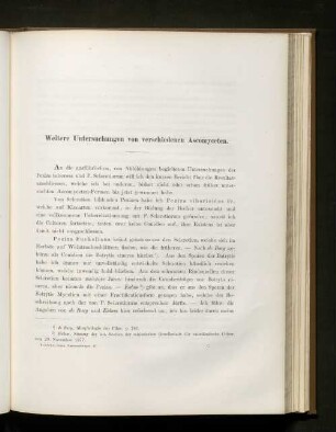 Weitere Untersuchungen von verschiedenen Ascomyceten