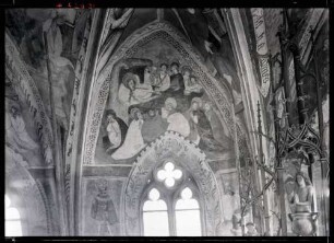 Veitskapelle, restaurierte Fresken im Chor; Marientod
