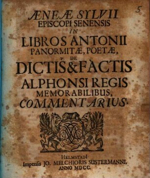 De dictis et factis Alphonsi regis ... commentarius