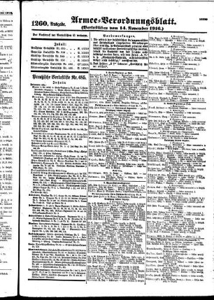 1260. Ausgabe. Dienstag, 14. November 1916