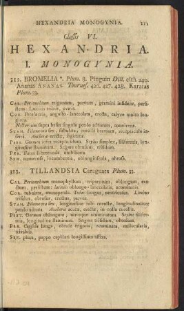 Classis VI. Hexandria.