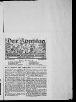 Der Sonntag. 1922-1933