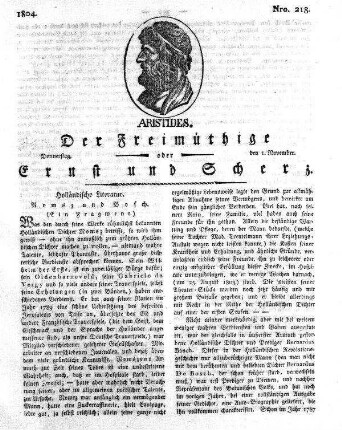 Nro. 218., Donnerstag den 1. November