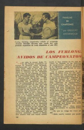 Los Furlong, ávidos de campeonatos : Familias de campeones