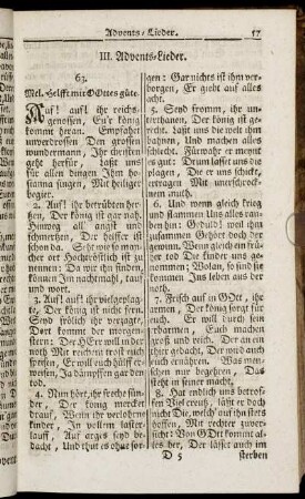 III. Advents-Lieder. - V. Neu-Jahrs-Lieder.